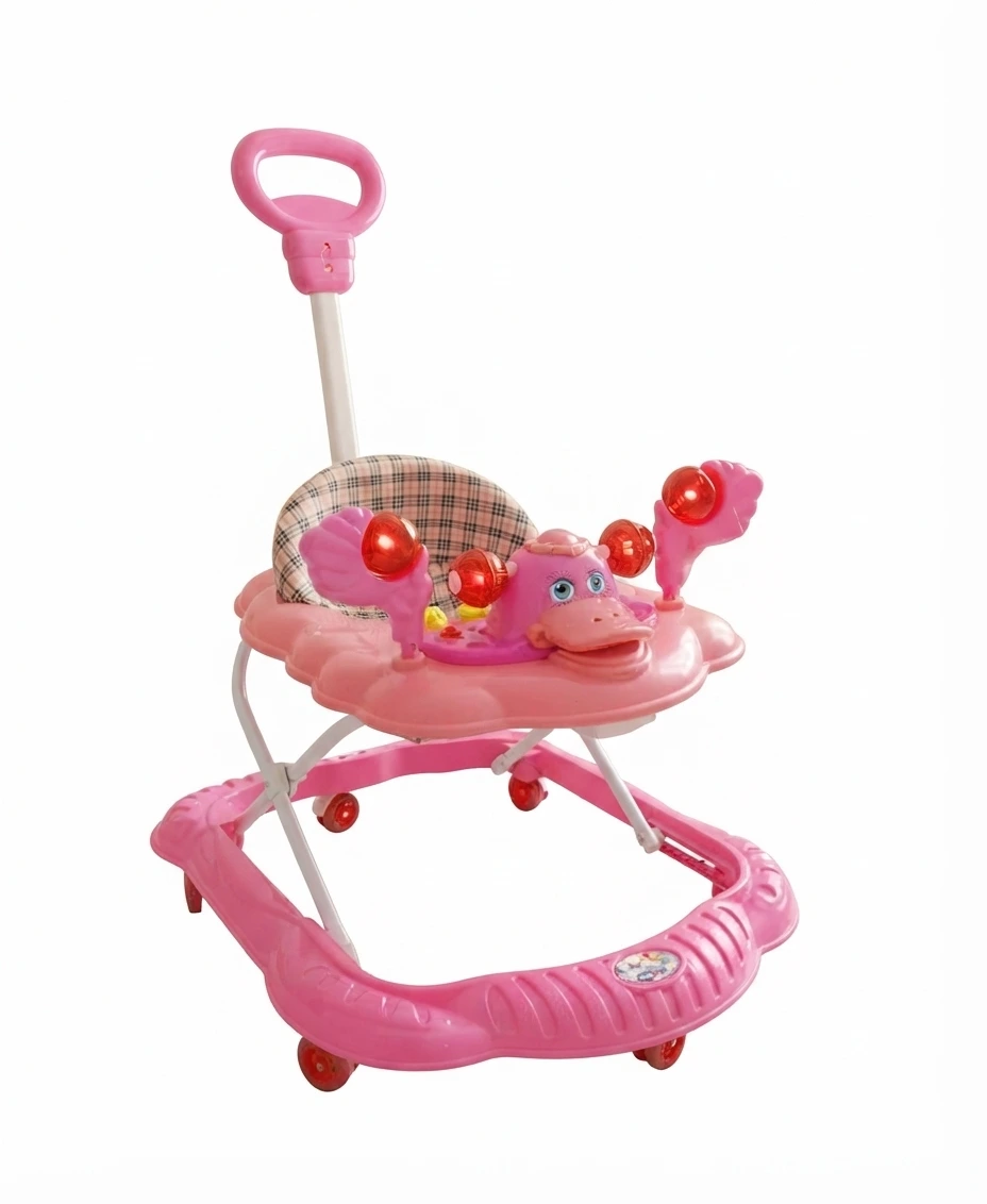 Baby Duck Musical Walker with Parent Handle-Pink